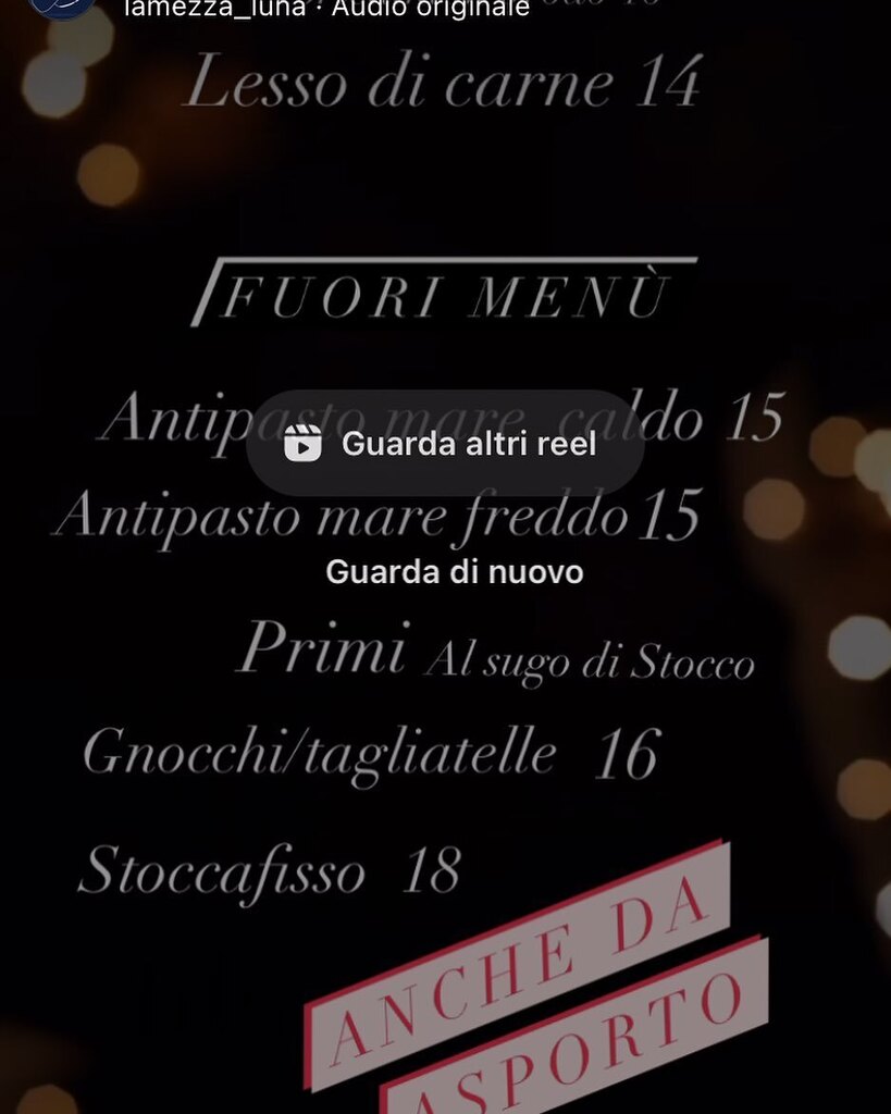 LaMezza_Luna's tweet photo. Il nostro fuori menù fino ad esaurimento scorte 🤣e merce #km0 #menu #natale #igersitalia #igersanconaintrasferta #igersroma #nonnepossopiù
Visita il nostro sito: https://t.co/H4aUqTrUnz https://t.co/2U2vEADBlO