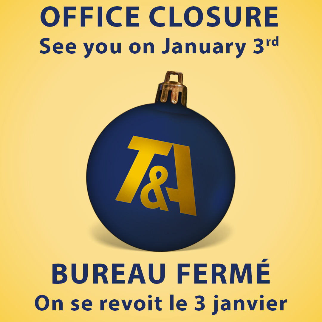 OFFICE CLOSURE: December 24 to January 2 – See you on January 3rd
May 2023 bring you prosperity.
🌲
BUREAU FERMÉ: Du 24 décembre au 2 janvier (inclus) – On se revoit le 3 janvier
Que 2023 vous soit prospère.