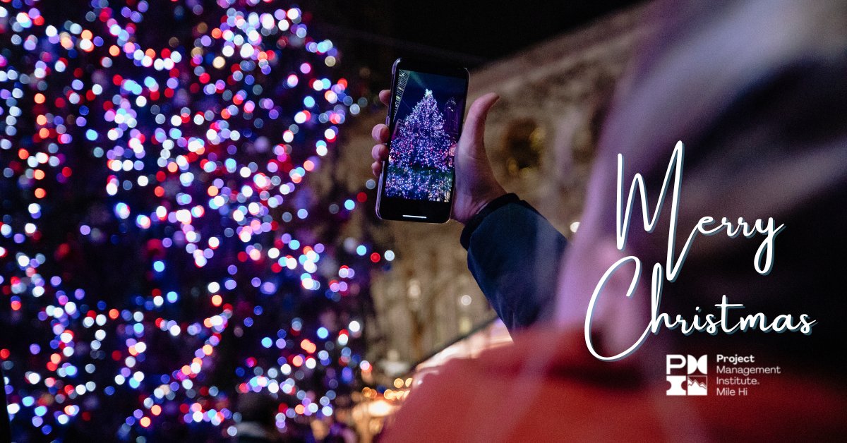 PMIMileHi's tweet photo. To all who celebrate this magical time, PMI Mile Hi wants to wish you a Merry Christmas! Enjoy this busy and joyous time with friends and family making lovely memories.
#PMI #milehichapter #projectmanagementinstitute https://t.co/OuImHmNxOB
