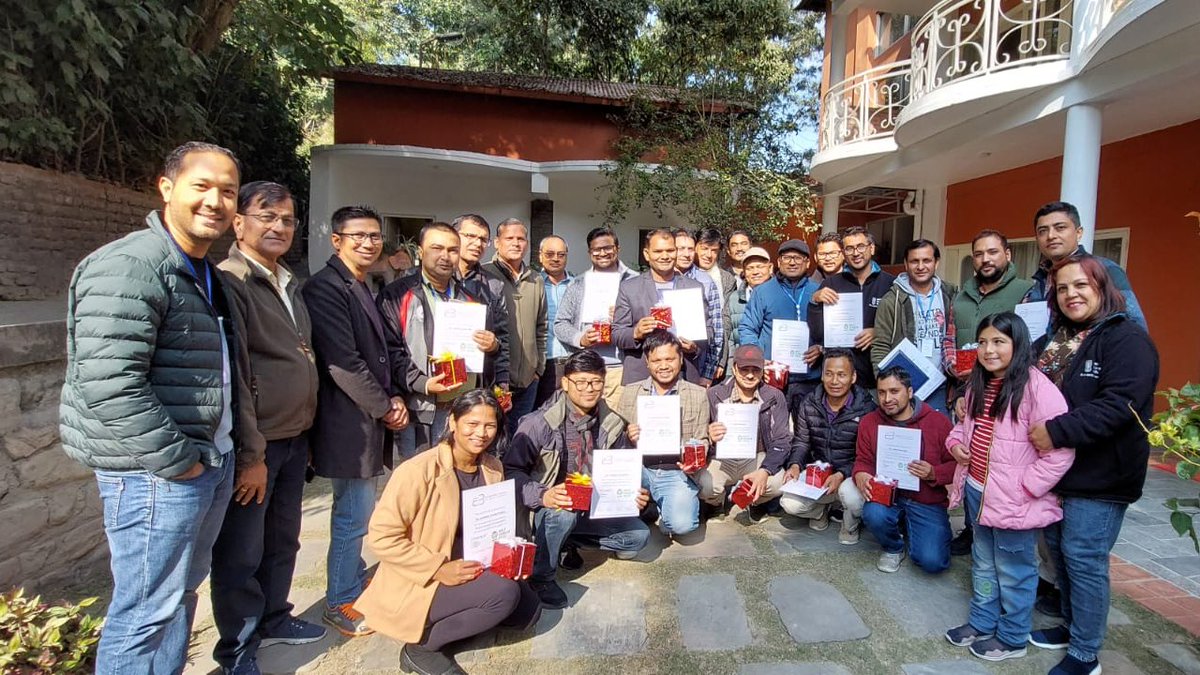 WHH_Nepal's tweet photo. #Energetic @WHH_Nepal team together with team of our partners' after completion of 4-days in-depth #ProjectCycleManagement training at #Dhulikhel, today. #Change is #possible
#quality #collaborative #learning #sustainability #impact @BMZ_Bund @VivaconAgua @Welthungerhilfe https://t.co/Zx0cLibuXX