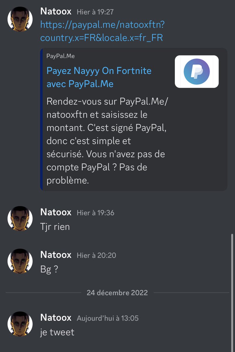 Natooxytb's tweet photo. Gg à @SiwaBeautiful qui scam 10€ en waggers (5/0) et qui rep plus en dm alors qu’il est co 🤣 https://t.co/0FcwPgKvH2