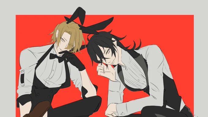 New Yearイラスト来年は卯年なのでバニーボーイ衣装着せても許されるはず 