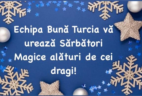 BunaTurcia's tweet photo. Echipa @bunaturcia vă urează Sărbători Magice alături de cei dragi! Să ne revedem cu bine și la anul!
 
#romania🇹🇩 #turcia🇹🇷 #craciun #sarbatori #2022 🔜 #2023 https://t.co/Lmq27c2zEG