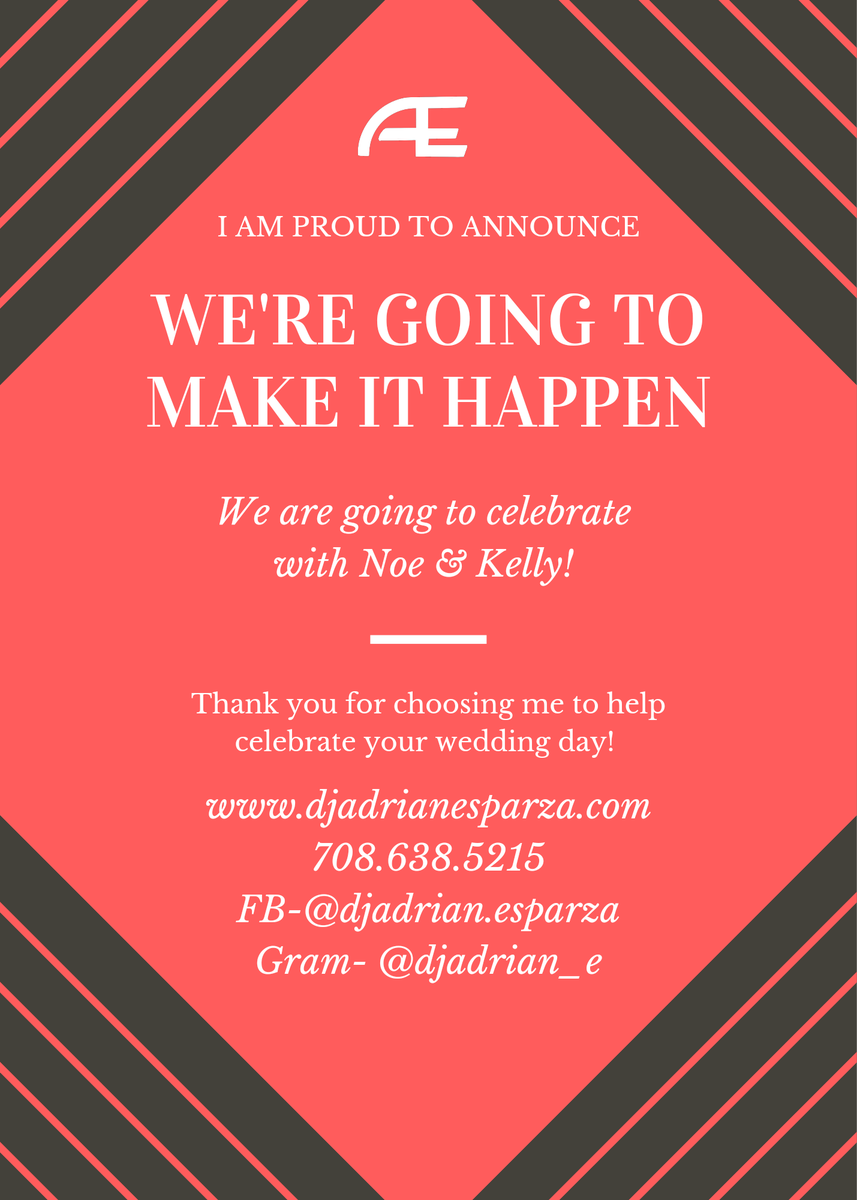Things will be heating up for Noe and Kelly's wedding! 

#happinessproducer #crowdmover #eventdj #bilingudj #illinoisdj #michigandj #djservices #chicagosuburbs #djsets