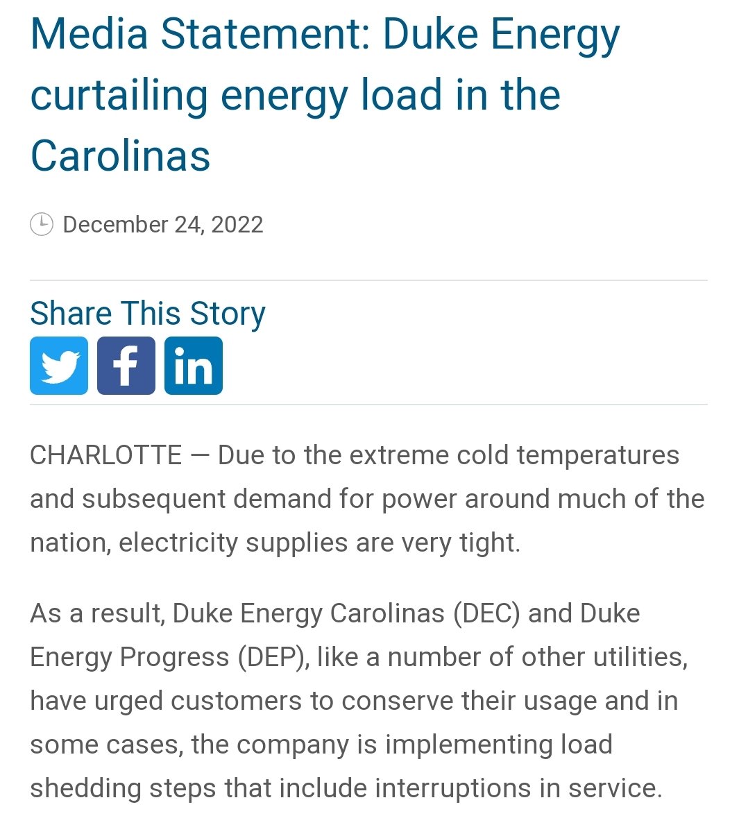 Ben_Inskeep's tweet photo. Fossil fuels are failing in cold weather across the nation. We have been sold a myth about their reliability https://t.co/fZjcSlg4A8