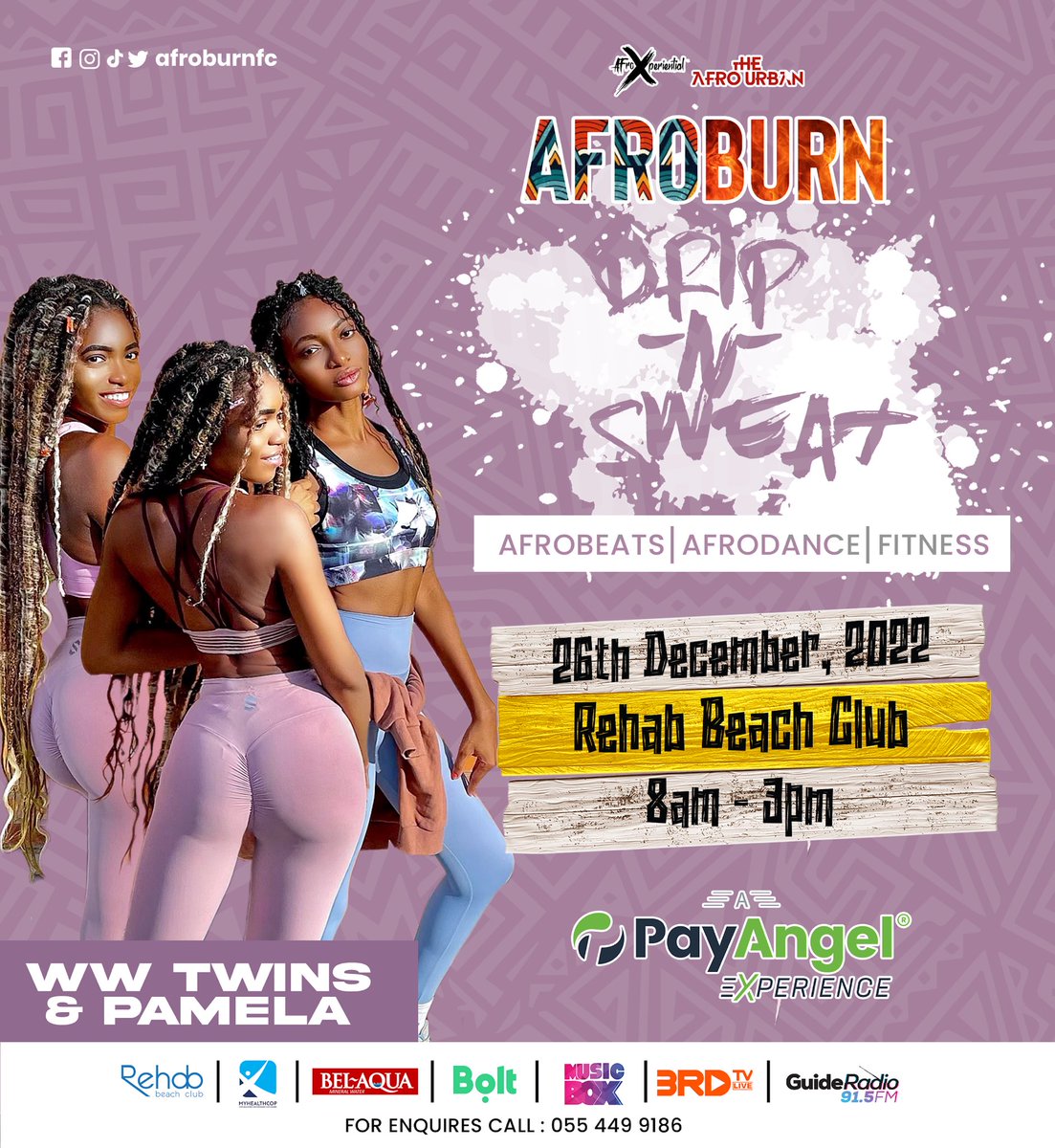 afroburnfc's tweet photo. Don’t miss out on an experience like no other! 

Another #payangelexperience

Hit the link in our Bio to register for FREE! 
See you there!

Ps: Come in your best Drip☺️

#Sarkodie #KingPromise #FreedomWaveConcert22 #blacko #MerryChristmas #fitness #dancefitness https://t.co/1Fnpyqs4zQ