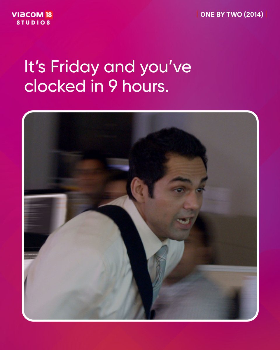 Viacom18Studios's tweet photo. Work OFF. Party ON.
@AbhayDeol #OneByTwo #Viacom18Studios https://t.co/XSy8kDHlNI