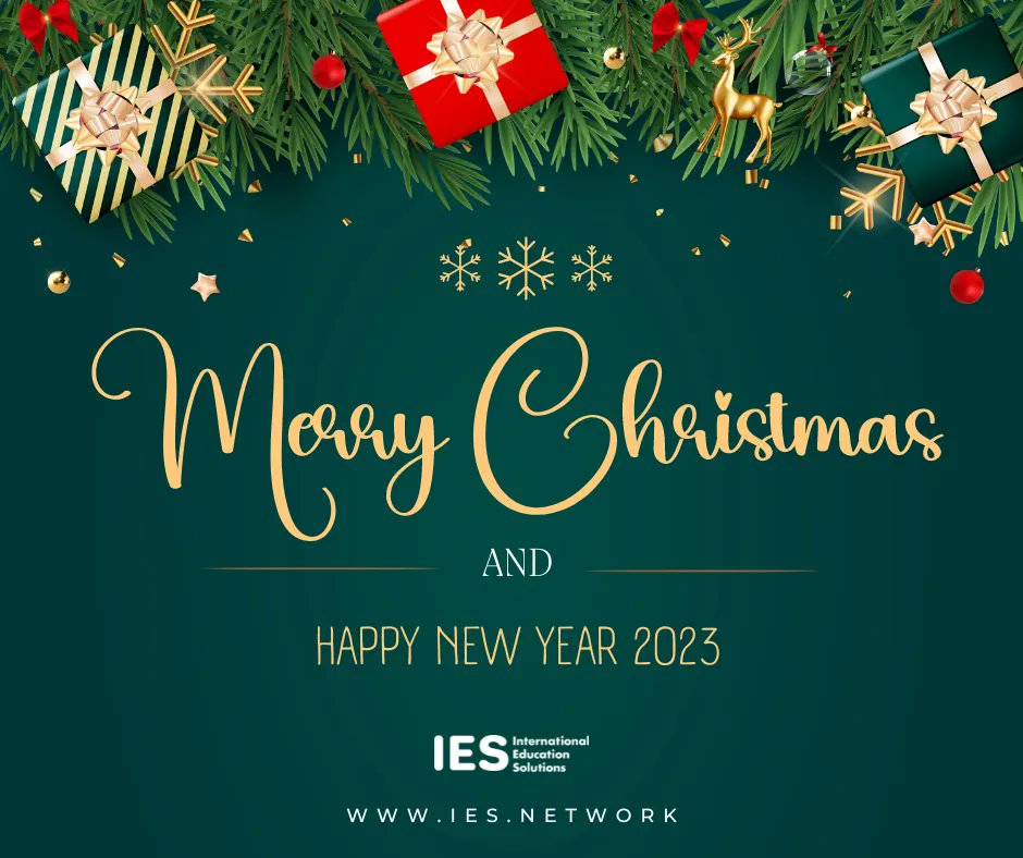IESCommunity's tweet photo. Merry Christmas and Happy New Year 2023! 

May you and your family have a wonderful Christmas and may you experience great success this coming year. 

-  IES Team - https://t.co/ULNKtDWTLp