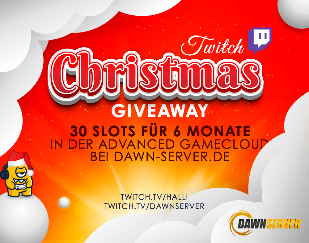 wowhalli's tweet photo. Moin
Am 26.12.22 wird es ein Giveaway geben, das von meinem Partner @dawnserver gesponsert wird. Streambeginn ab 8 Uhr. Ich freue mich auf Euch 🙂 ❤️
https://t.co/CKA1szsMdd
#Werbung #twitch #DawnServer #Giveaway #twitchgermany #twitchdeutschland #twitchstreamer #gamecloud https://t.co/0dICQexLtx