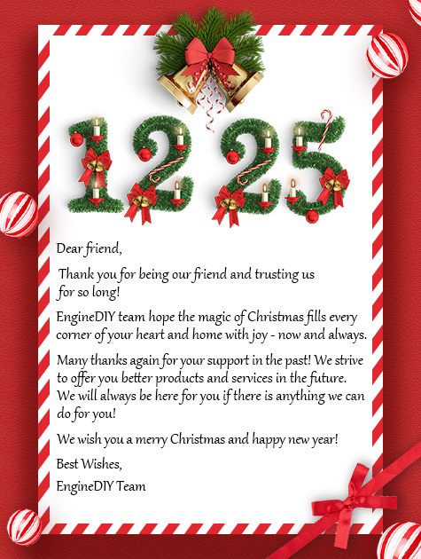 ENGINEDIY1's tweet image. Merry Christmas &amp;amp; Happy New Year Enginediy.com
Wish you enjoy holiday and thanks for your always support to EngineDIY
#enginediy #Christmas #enginemodel #diyengine