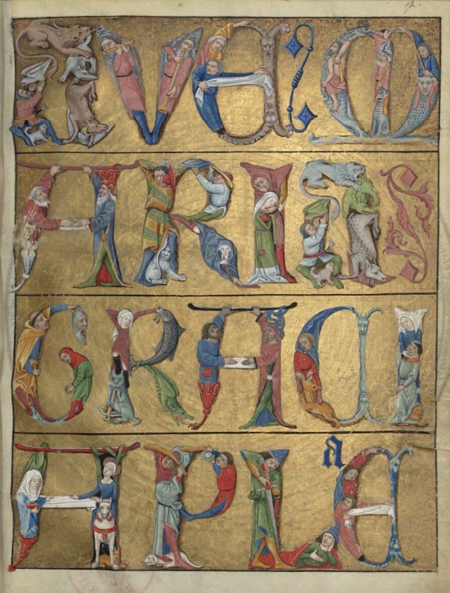 red_loeb's tweet image. Seems like a good time for a festive Ave Maria

BnF MS Latin 1173; 'Hours of Charles of Angoulême;  15th century (c.1480 CE-1496 CE); Angoulême (or Cognac?) and Tours; f.52r @GallicaBnF