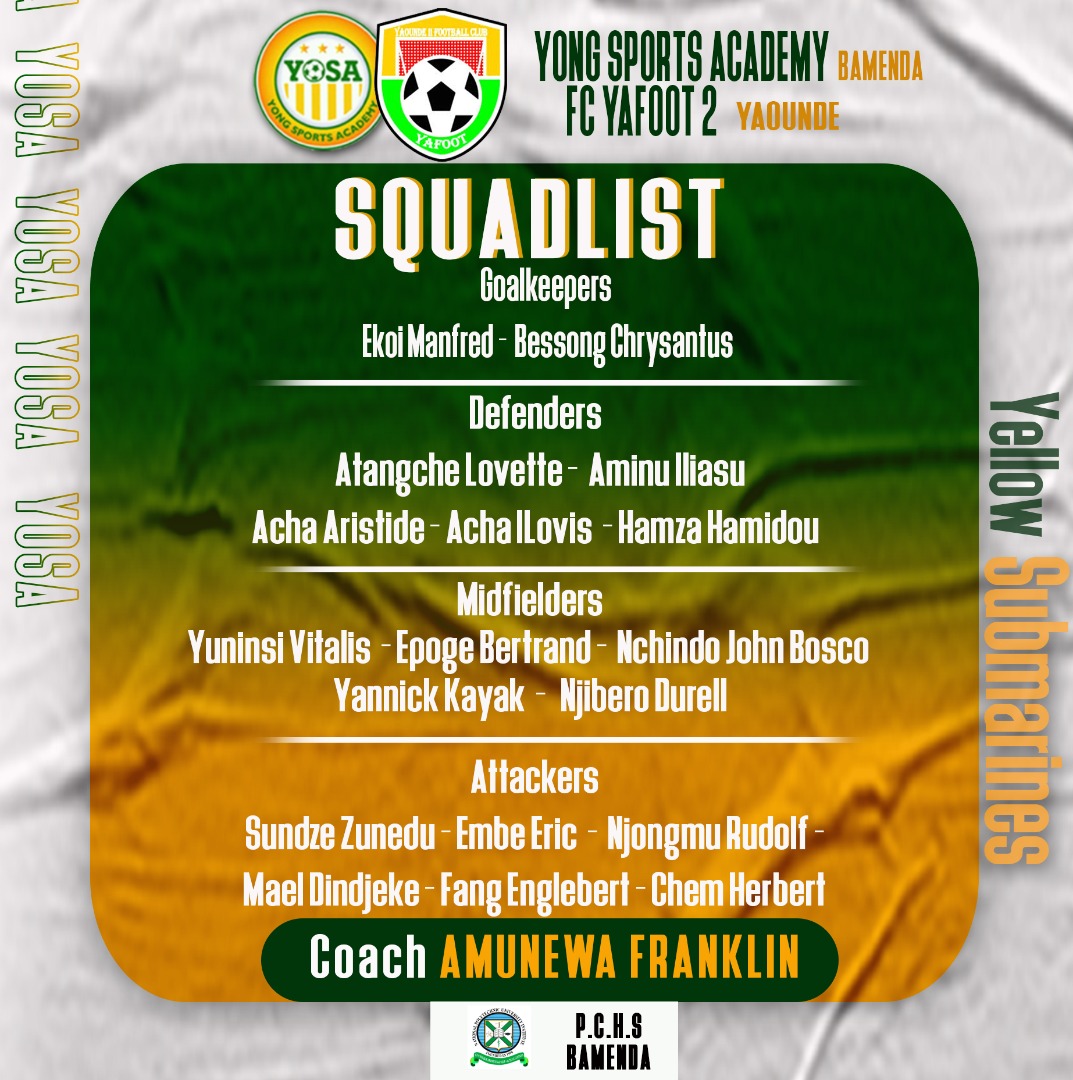 Our 18 disciples to face #YAFOOT this #Saturday in #Mbouda. It's matchday 9 of the <a href="/MTNEliteFoot/">MTN Élite Football</a> 
<a href="/CTFP9/">CTFP</a>