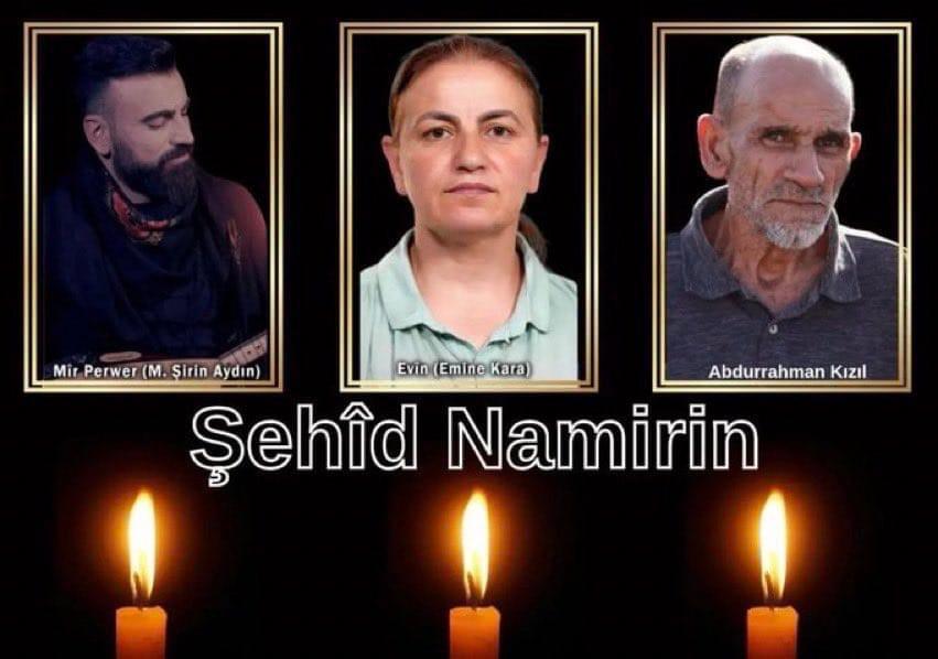 SecoursRougeT's tweet photo. 💔 Hier, trois militants kurdes ont été assassinés au coeur de Paris.
🥀Evîn Goyî
🥀Mîr Perwer
🥀Abdullah Kizil

Nous apportons nos condoléances aux proches des victimes et �� la communauté kurde. Ces crimes ne seront pas impunis ! Sehid Namirin !

#parisattack  #TwitterKurds https://t.co/DBEZNJ14kA