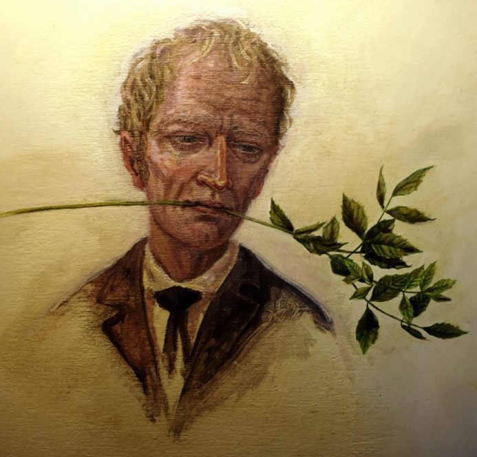 'SAP'  Small oil on board. #johnclare #johnclarepoet #johnclarepoetry