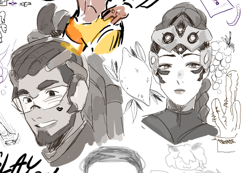 some of my doodles from the magma board I hosted with chat! 