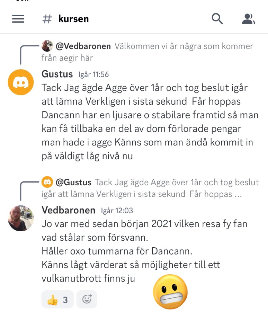 FFlanderen's tweet image. MÄNNISKOR, SLUTA! #Dancann lockar till sig #Aegirbio-investerare genom samma Discord som lurade dem alla att tro ”det blir bra det här”. Nu försöker de desperat ta tillbaka förlusten - helt utan efterforskningar. This is not going to end well.