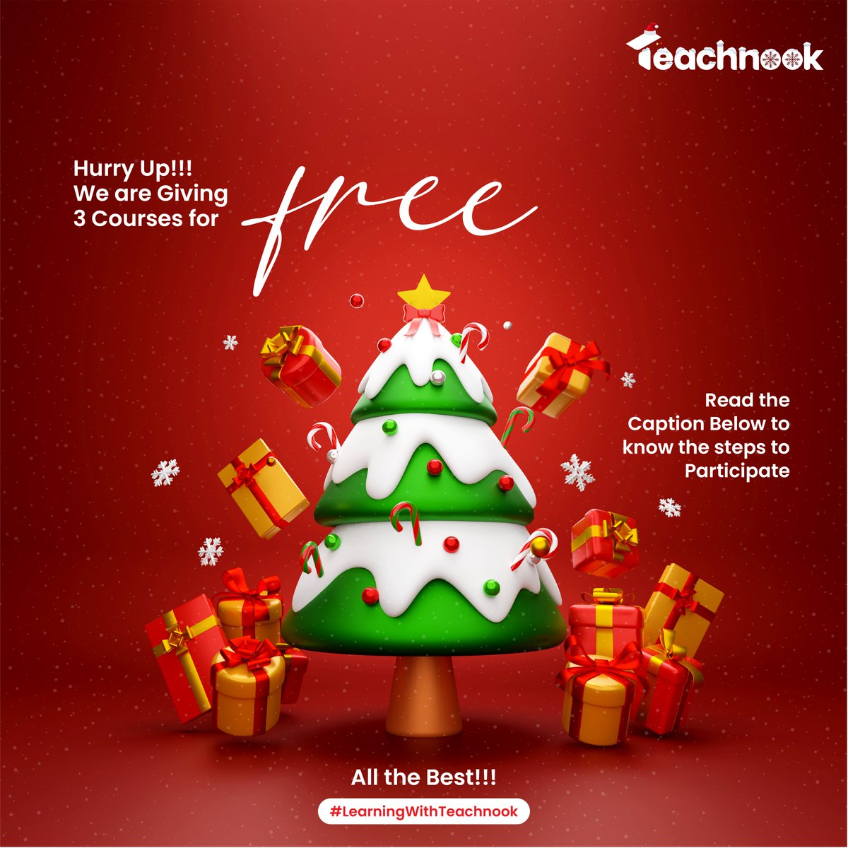 Teachnook1's tweet image. How to participate
Step 1: Like this post
Step 2: Tag your 2 friends in the comment section below
Step 3: Attempt the quiz: form-timer.com/start/ed5f91ab
Step 4: Add a story explaining what you learned this year with #learningwithteachnook and tag us.
Hint: Check our last 20 IG posts
