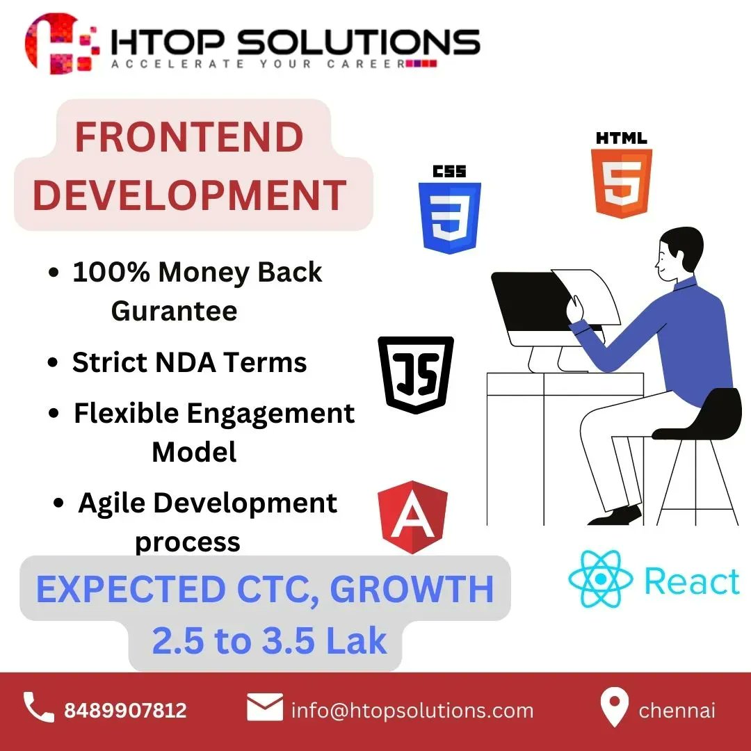 htop_online's tweet image. Front-end development is the process of building components that interact with users. Call us at  8489907812 

#FullStackDeveloperTraininginchennai #MeanStackTraininginChennai #webdevelopmenttraininginChennai #phpTraininginChennai #dotnettraininginchennai #Javafullstacktrainingin