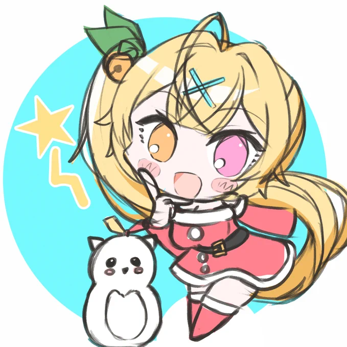 そのうち完成させるクリスマスミニ星川のラフ#サラ星図 