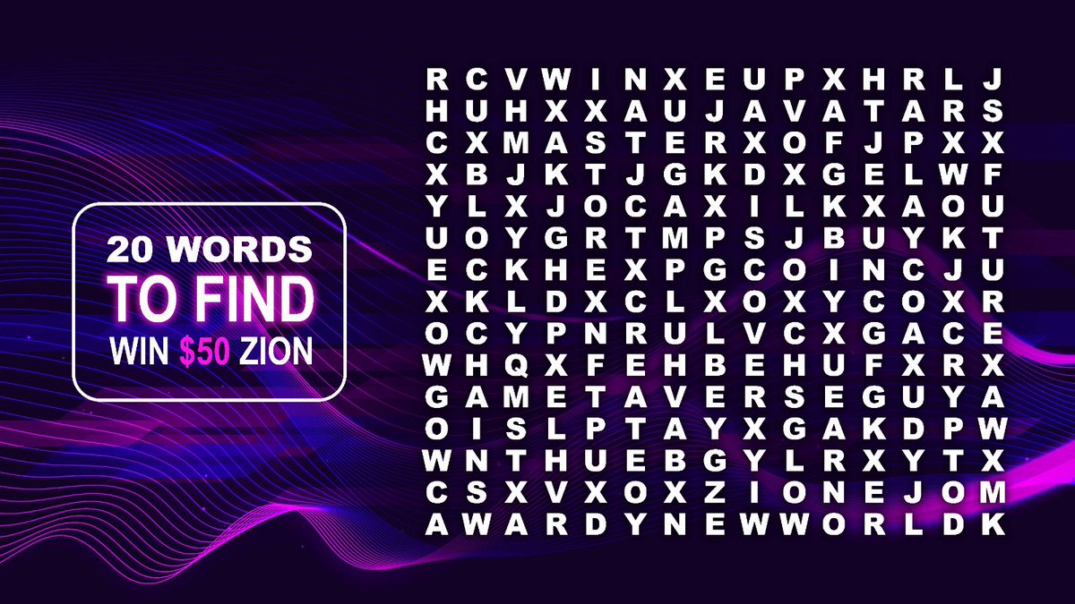 mynftbrands's tweet photo. We will discover ZionTopia together! Solve the puzzle &amp; win the prize! 💸

Find at least 10 words! This is how you can enter:

🚀 Follow us
🚀 Tag your 3 friends
🚀 Post your answer

This is all you have to do. Good luck! 🍀

#giveaway https://t.co/oKRHrEw548