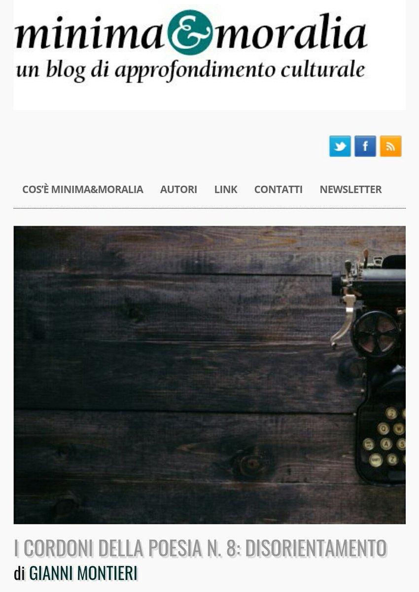 Disorientamento il numero 8 de I cordoni della poesia su <a href="/minimaetmoralia/">minima&moralia</a> 

minimaetmoralia.it/wp/poesia-ital…