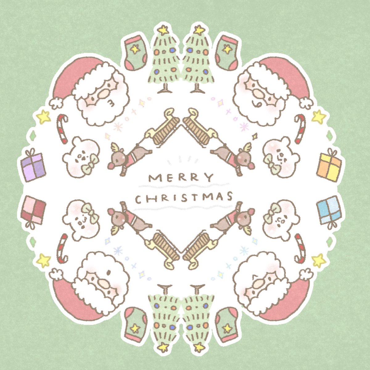 「⠀ メリークリスマスイブ ⠀ 」|しろくまななみん🐻🎨のイラスト