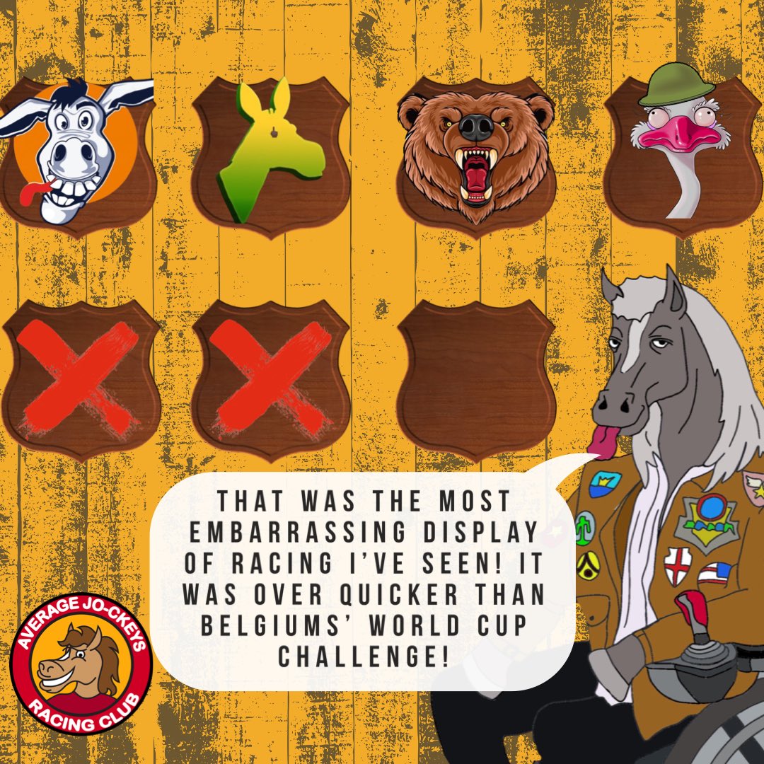 From 4 back to back wins to 2 back to back defeats 😰

Well raced <a href="/DeracersP/">DE Prospects</a> your horses have more levels than the burj khalifa 😆

Final week coming and last chance to make the playoffs 😬

#SprintsCupSeason1
#NFT #Metaverse #Crypto #blockchain #DeRace #horseracing