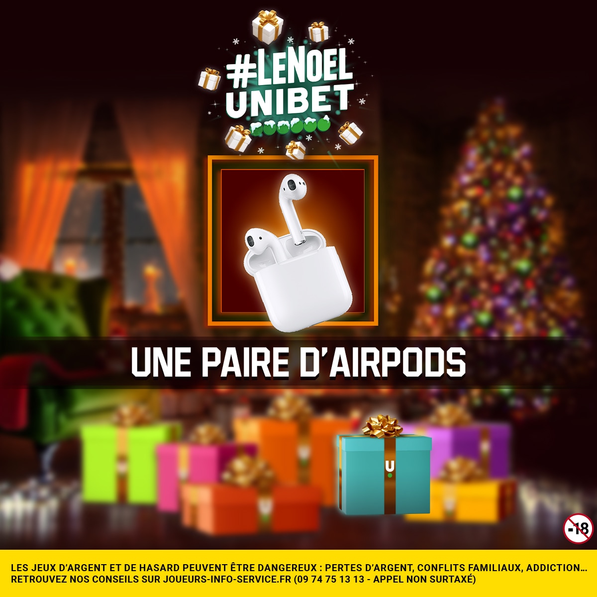 🎁 Unibet te fait gagner une paire d'Airpods en attendant le réveillon de Noël ! Pour participer, tu connais la chanson 😉

👉 RT/Follow + #LeNoelUnibet 
⌚️ Fin du jeu à 23h59.
🍀 TAS demain.