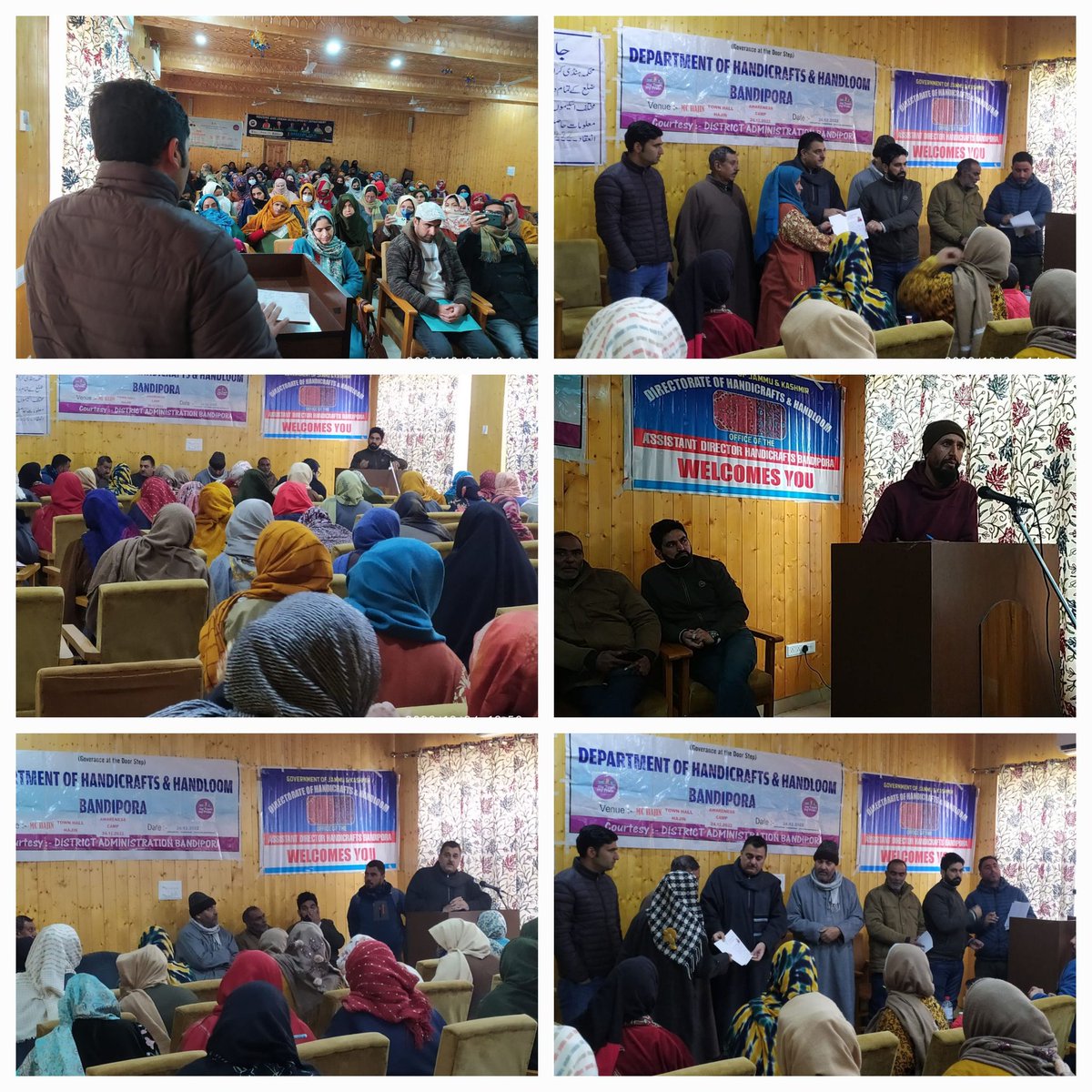 HHBandipora's tweet photo. Department of Handicrafts &amp; Handloom, Bandipora organises a day long Awareness Program at Town Hall Municipal Complex Hajin today on 24.12.2022.
@dohhkmr @dcbandipora @dicbandipora https://t.co/woIEPgbJih
