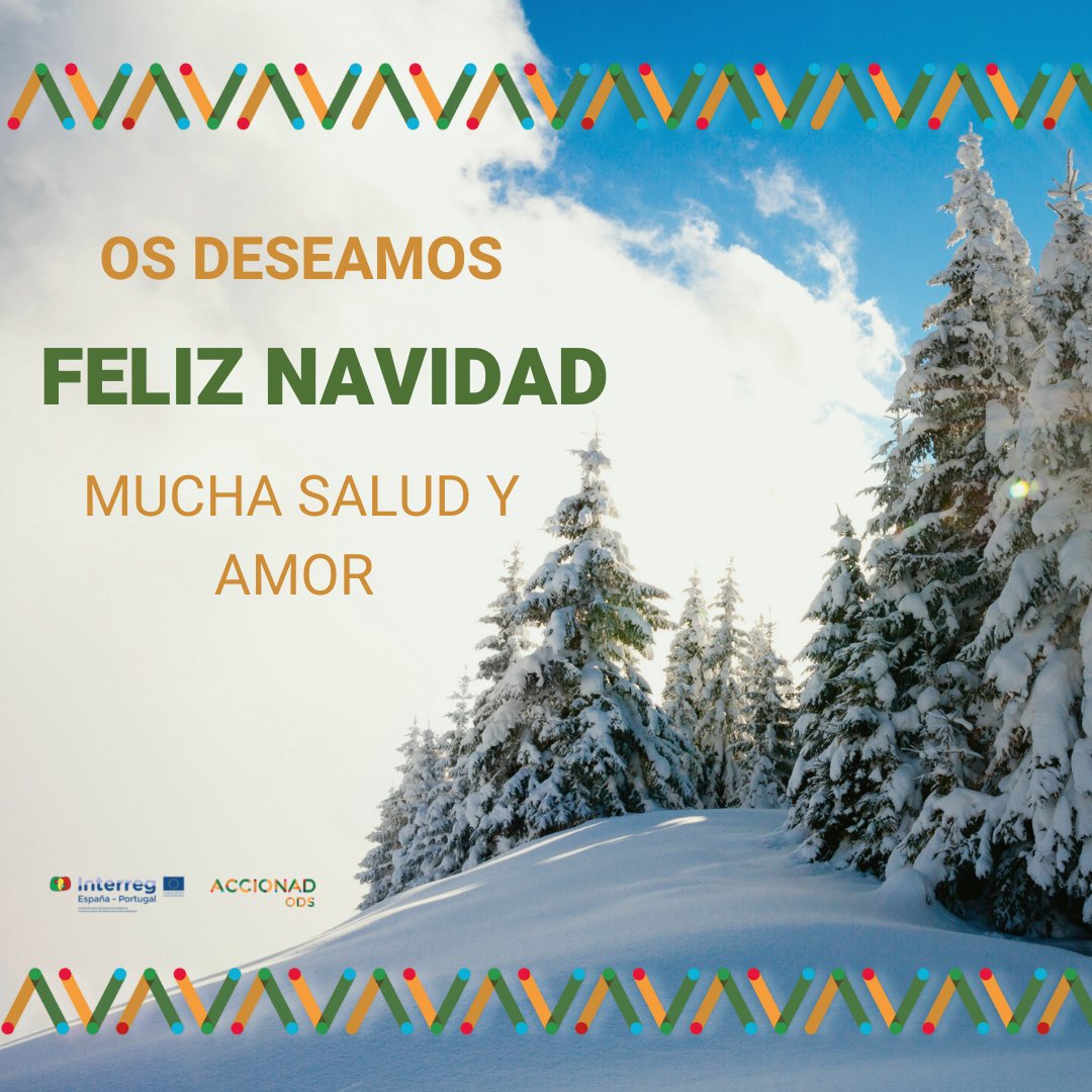 🇪🇸🎄✨¡Desde AccionadODS os deseamos una Feliz Navidad repleta de salud y amor!

🇵🇹🎄✨Da AccionadODS desejamos um Feliz Natal cheio de saúde e amor!

#accionadods #porunfuturo #feliznavidad #interregespañaportugal 🇪🇺