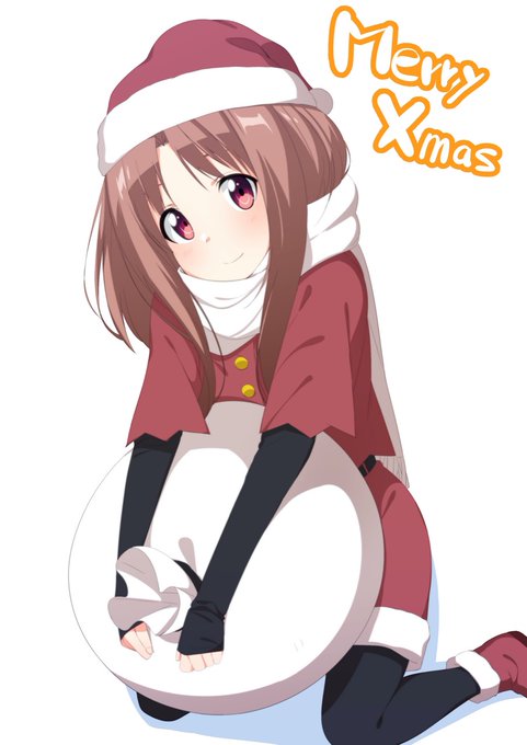 クリスマス絵とりあえずサンタほっちびおいとくね 
