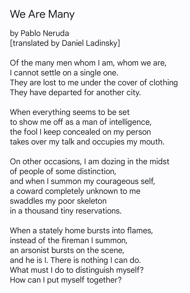 TheaEuryphaessa's tweet photo. We Are Many — by Pablo Neruda https://t.co/drQRrsZ666