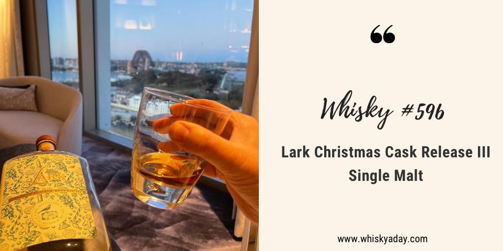 WhiskyaDay's tweet photo. Latest #whiskyaday review 🥃 Whisky #596: Lark Christmas Cask Release III Single Malt.

• 🥃
https://t.co/q9RdI1Fvqp 
• 🥃

#whisky #whiskey #larkdistillery #tasmania #australianwhisky #christmas #christmascask #singlemalt #liquidgold #cheers #booze #imbibe #whiskyporn https://t.co/av0PxhSfvK