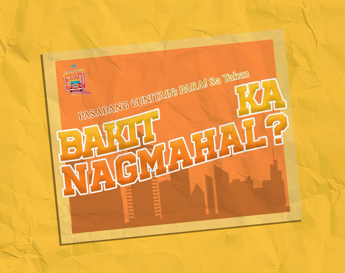 ㅤ

⛺️ — Halina’t sagutin ang aming BAKIT LIST!

PASADANG GUNITAIN: PARA! Sa Taken

“Bakit ka nagmahal?”

#PasadangGunitain
#RPWPaskuhan2022
#BIYAHENGELYU
  
ㅤ