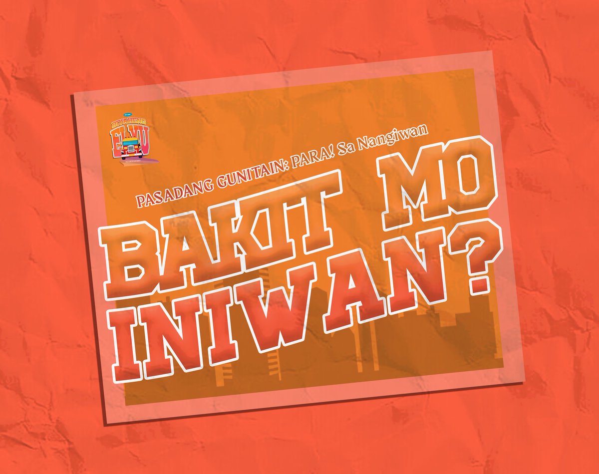 ㅤ

⛺️ — Halina’t sagutin ang aming BAKIT LIST!

PASADANG GUNITAIN: PARA! Sa Nangiwan

“Bakit mo iniwan?”

#PasadangGunitain
#RPWPaskuhan2022
#BIYAHENGELYU
  
ㅤ