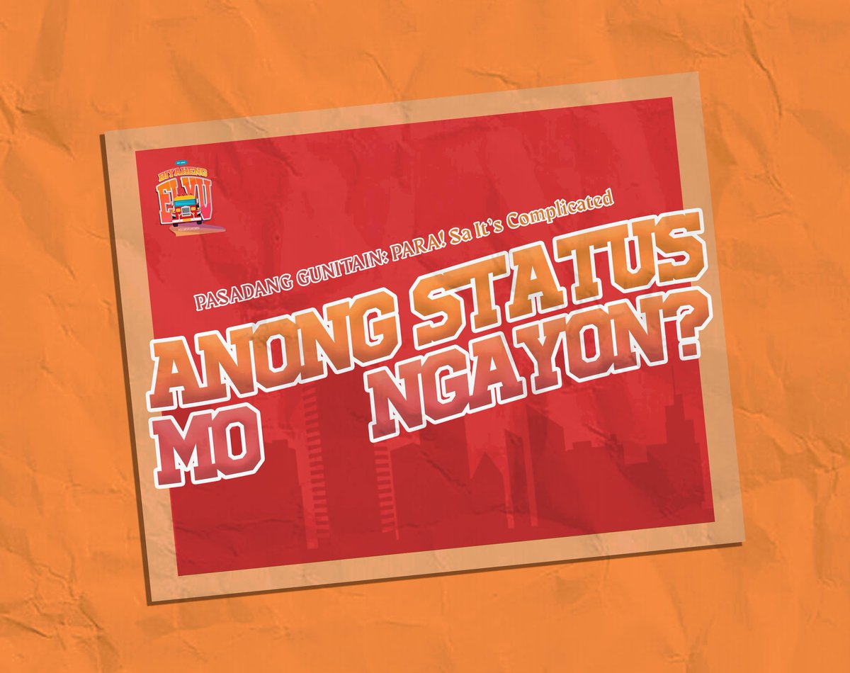 ㅤ

⛺️ — Halina’t sagutin ang aming BAKIT LIST!

PASADANG GUNITAIN: PARA! It’s Complicated

“Anong status mo ngayon? Bakit hanggang d’yan nalang kayo?”

#PasadangGunitain
#RPWPaskuhan2022
#BIYAHENGELYU
  
ㅤ