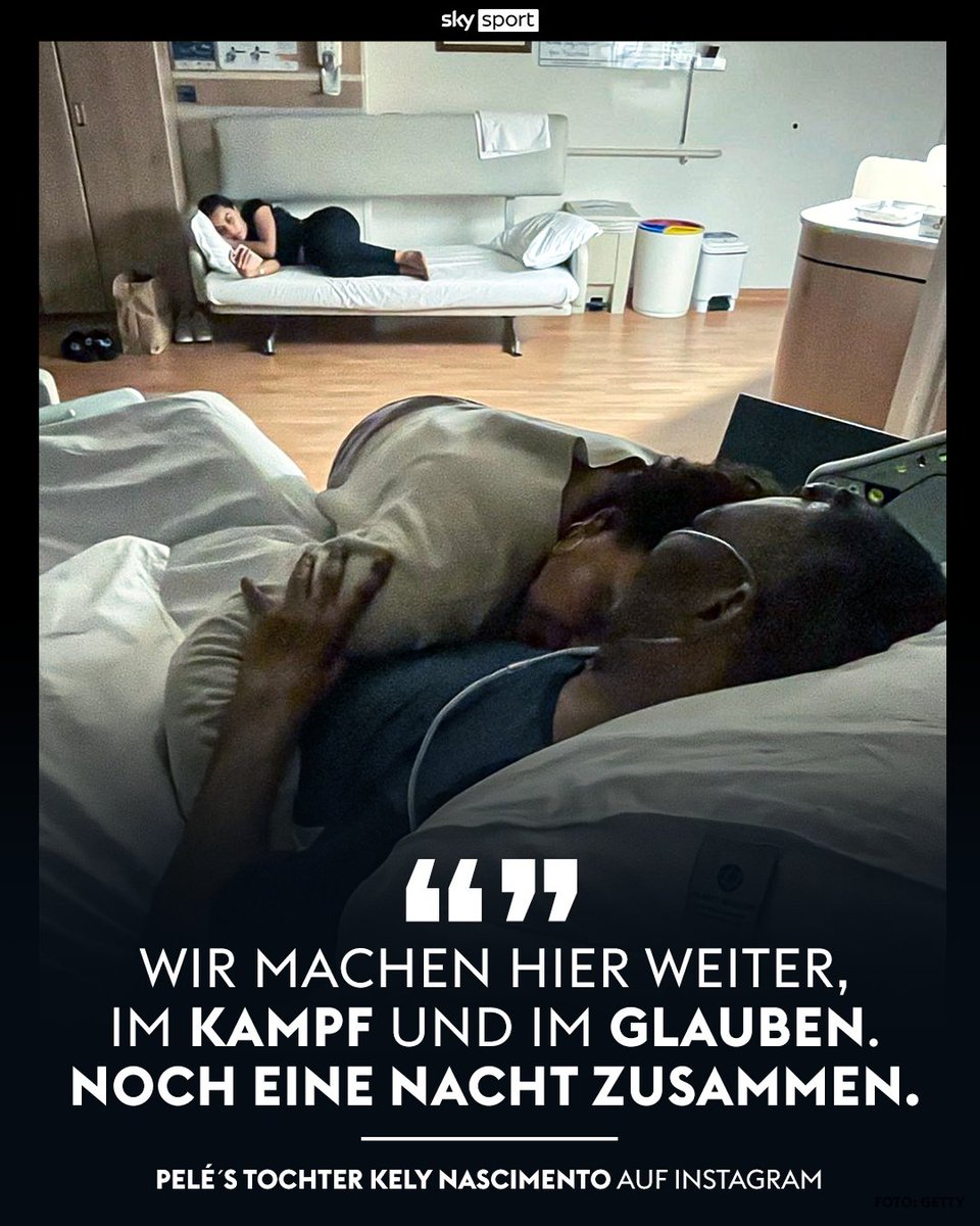 Große Sorgen um Pele. 😥 In der Nacht zum Samstag postete seine Tochter Kely Nascimento bei Instagram ein Foto vom Krankenbett. Wir wünschen viel Kraft! 🙏 Halte durch, Legende! ❤️ 

#Pele #Legende #Pray
