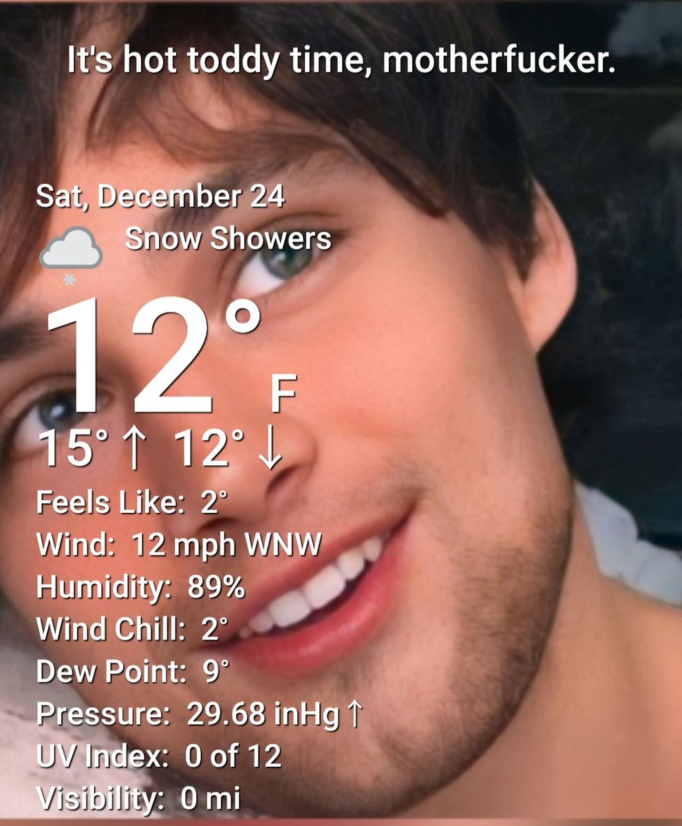 LostInTheMitten's tweet photo. Decided to check the weather app for giggles. I guess we start drinking. Who am I to say no? 😂😂🤪🤪 #ChristmasEve #hottoddy #5oclocksomewhereprobably #imnotreallydrinkingalready #maybeiam https://t.co/LLrXji0hC9