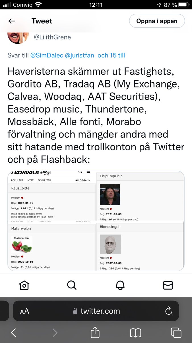 Journalisten54321 Mossbäcks Almsenius tweet media