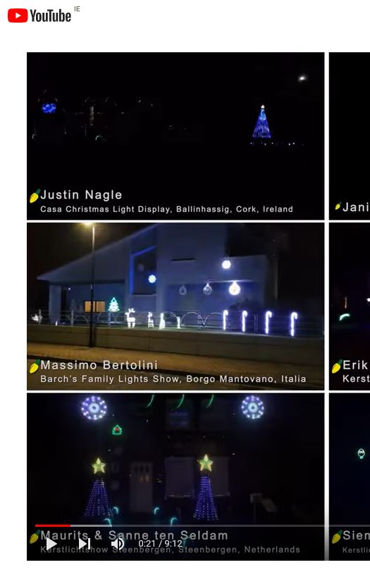 _CasaChristmas's tweet photo. This years xlights around the world video is out. You can check it out here https://t.co/haozpYeVLD and look out for our display in the top left corner at the 21 second mark. Visit us at T12F72P. All in aid of @BUMBLEance_IRL  this year. #xatw #xLights #BUMBLEance #CasaChristmas https://t.co/PzZMLhMi5s