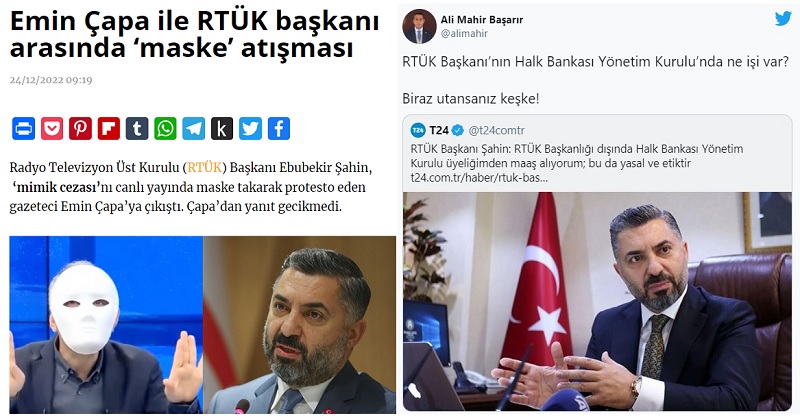 FotoHaber - ''Mimik'' cezasına sahip çıkan AKP'nin çift maaşlı sansür kurulu başkanı Ebubekir Şahin, utanma kavramıyla arasındaki mesafeyi korumaya devam ediyor... zaytung.com/fotohaberdetay…