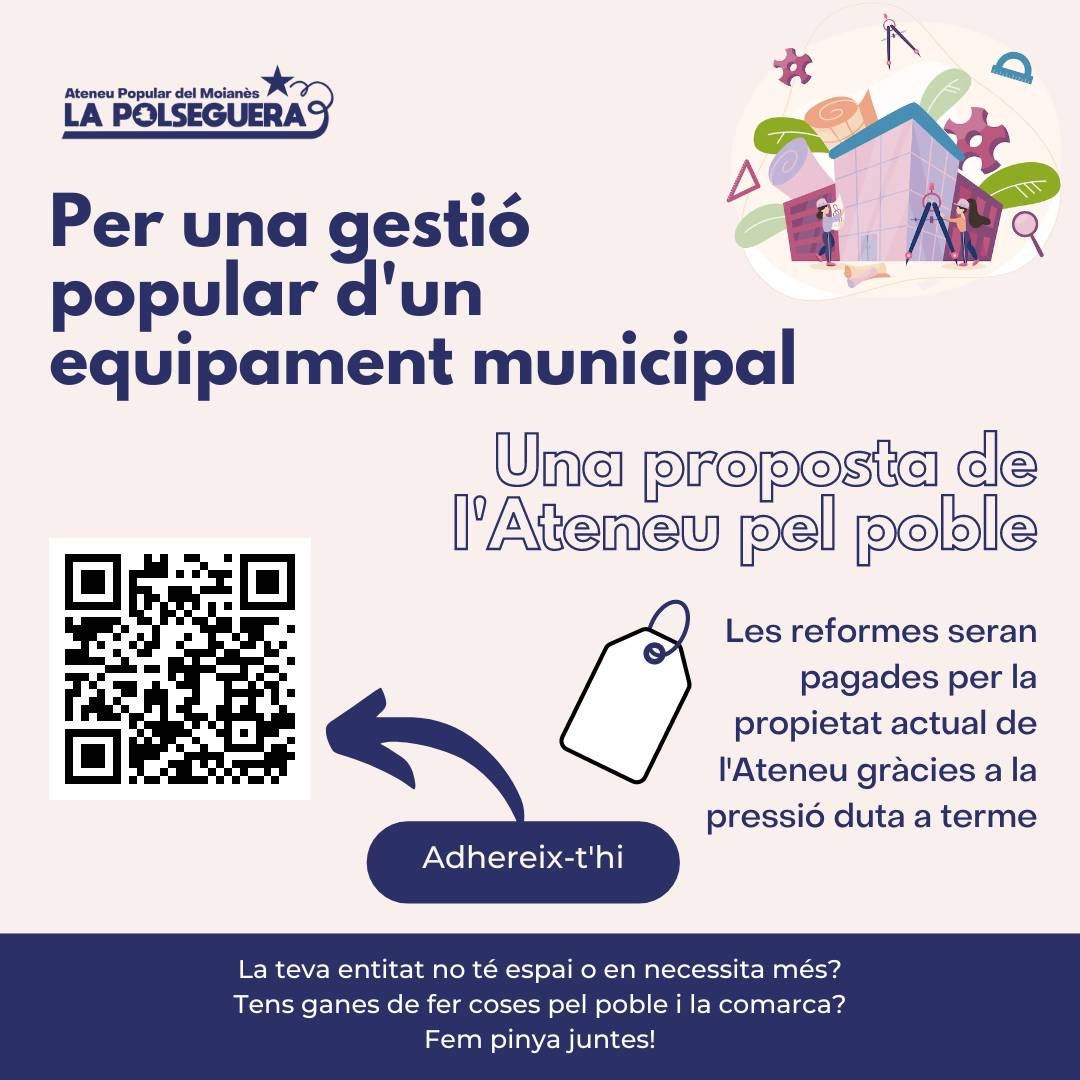 apmoianes's tweet photo. ⚠️Atenció! Fem públic el Projecte de l'Ateneu per una gestió popular d'un espai municipal. Una proposta de La Polseguera pel poble: adheriu-vos-hi✍️

FIL🧵 https://t.co/c0BUtKSbeF