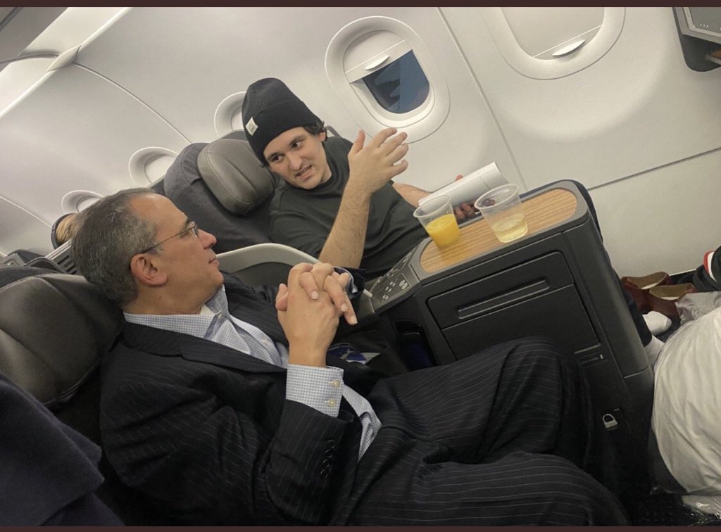 blockchainc_hic's tweet image. SBF in first class. Are you getting it now? If you give enough money to the right people you can get away with anything.