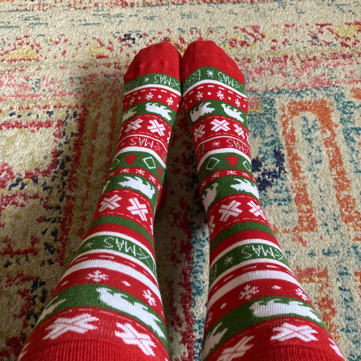 KairenK's tweet photo. Pulling up those Christmas socks ready for present wrapping! #presentwrapping #christmaseve #christmas https://t.co/JhIqJrTwaH