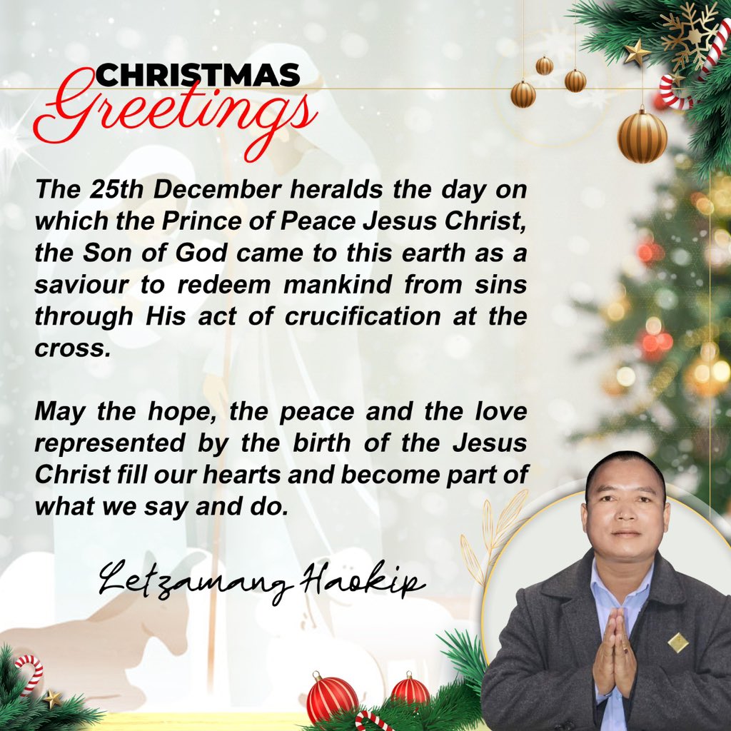 May the hope, the peace and the love represented by the birth of the Jesus Christ fill our hearts and become part of what we say and do.

Wishing you all a merry Christmas!

#MerryChristmas