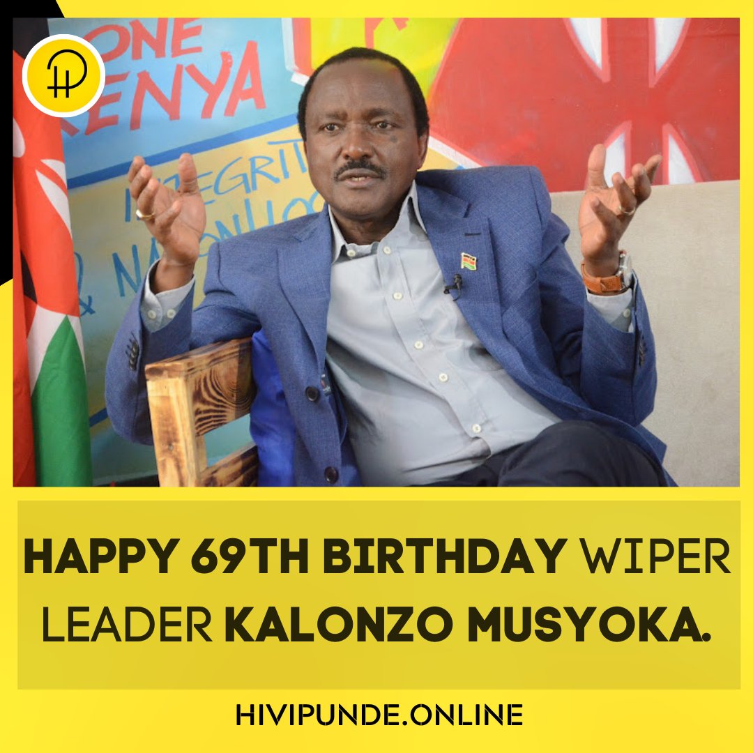 Happy 69th birthday Hon Kalonzo Musyoka. 