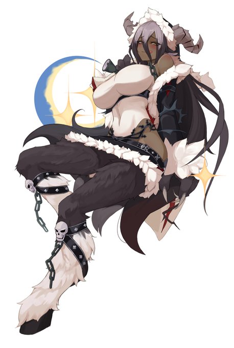 スイカさん(@SuikaMoeko)とのコラボ曲で描いたクランプスさんです…!
皆さんよいクリスマスを～!
#魔物娘図鑑二次
#MonsterGirlEncyclopedia 