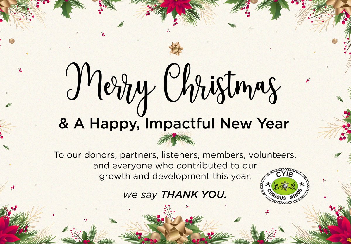 It’s that time of the year again. During this time, our thoughts turn thankfully to everyone who made our year a little less difficult than it would have been.
 
We wish you all a Merry Christmas, and a Happy, Impactful 2️⃣0️⃣2️⃣3️⃣.

#CMGhana #RFSU #GREP #MerryChristmas