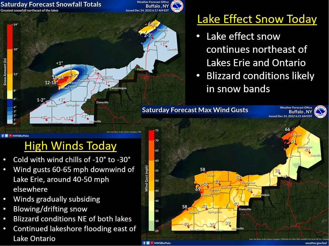 NWS Buffalo on Twitter "Another update on the forecast snowfall totals