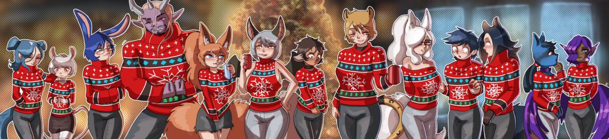 Here’s a lil christmas gift for my biggest commissionners this year. Featuring @Crocket’s Akari, <a href="/jetblade20/">The Ebon Figure Guild</a>’s Prize, <a href="/Grimmechanic1/">Mai & Friends</a> ‘s Mai ,Genis94’s Rene, <a href="/goblinatr/">Goblin</a>’s Jessamy, EdWood’s Kerovin, Sablin’s Sablin, @CarioSluttt ‘s Rya ^^ Merry Christmas everyone !❄️☃️🎄